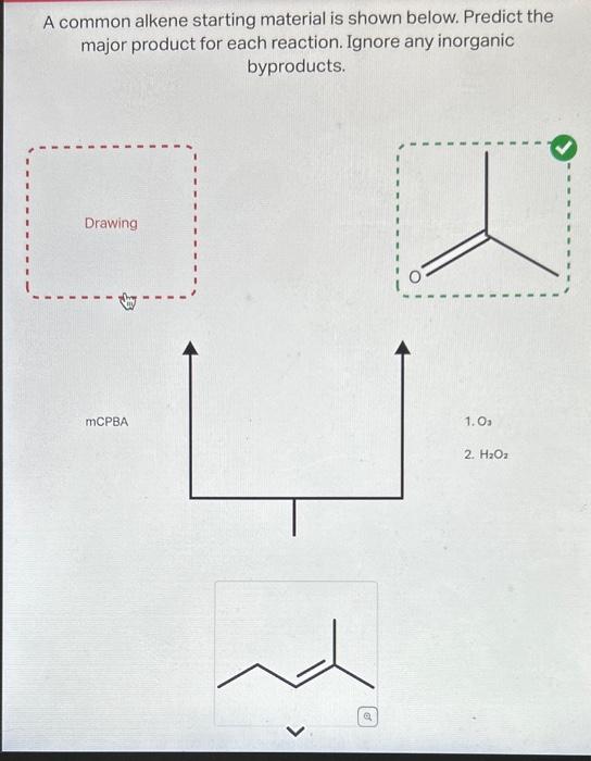 Solved A common alkene starting material is shown below. | Chegg.com