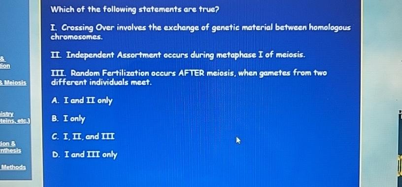 Solved Which of the following statements are true?I. | Chegg.com