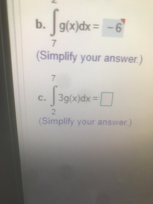 B G X Dx 6 7 Simplify Your Answer 17 C J 3g Chegg Com