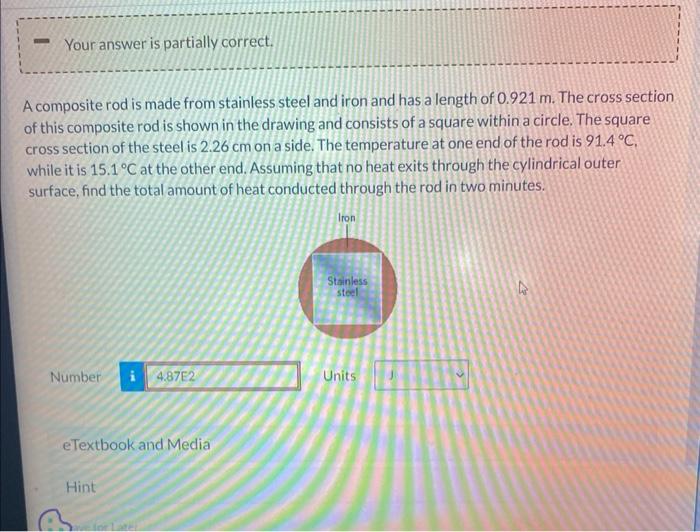 Solved A composite rod is made from stainless steel and iron