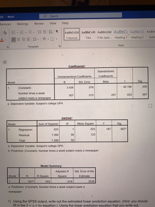 Solved Questions 1-8 in this homework refer to the SPSS | Chegg.com