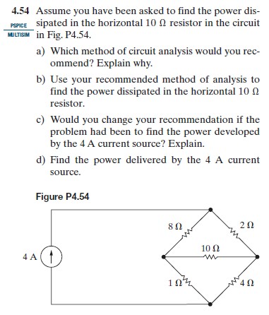 Solved 4.54 ﻿Assume you have been asked to find the power | Chegg.com