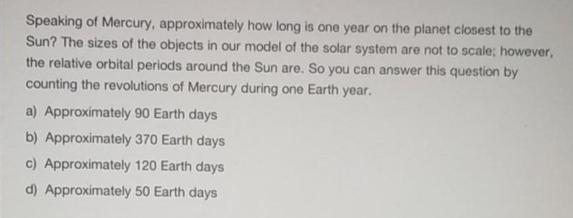 how long is one year on planet mercury