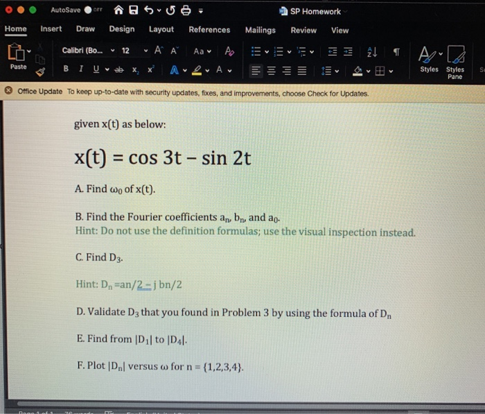 Solved Home Autosaver A Su 2sp Homework Insert Draw Desi Chegg Com