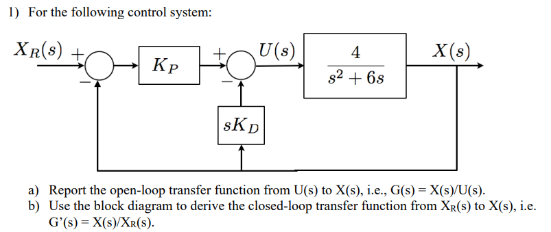 Solved For the following control | Chegg.com