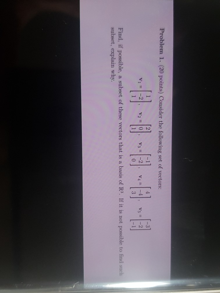 Solved Problem 1. (20 points) Consider the following set of | Chegg.com