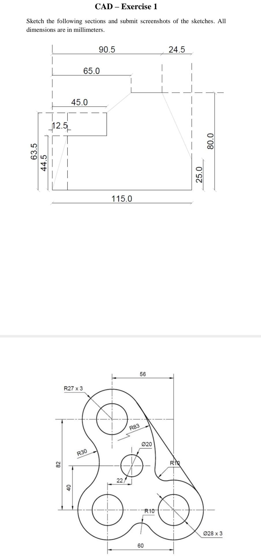 Solved Sketch the following sections and submit screenshots | Chegg.com