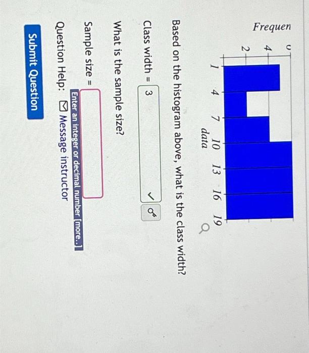 Solved Based on the histogram above, what is the class
