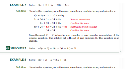 Solved Solve each equation. If it is an identity or a