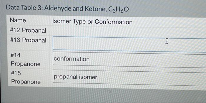 isomer of propanone
