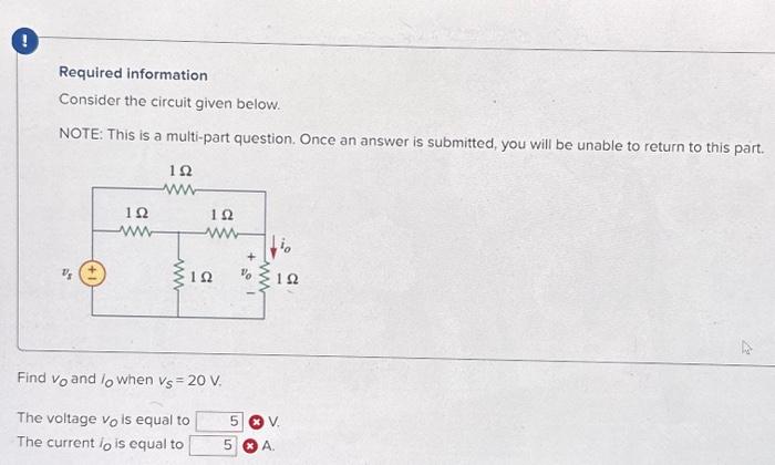 Solved Required Information Consider The Circuit Given | Chegg.com