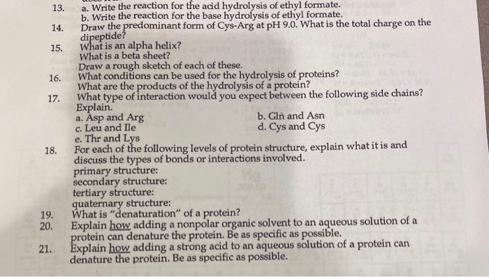 Solved 13. a. Write the reaction for the acid hydrolysis of | Chegg.com