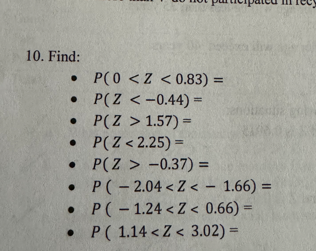 Solved Find:P(Z 1.57)=P(Z -0.37)=Please | Chegg.com