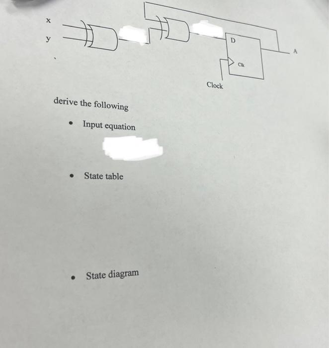 Solved given thr following circuit diagram, derive the input | Chegg.com