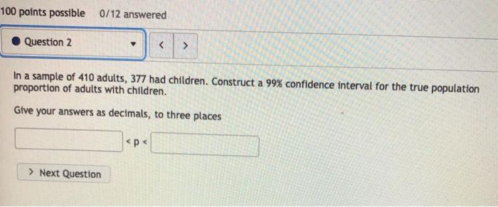 Solved 100 points possible 0/12 answered Question 2