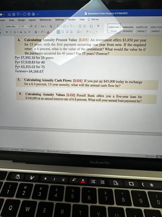 Solved Please help me solve all questions using the finance | Chegg.com
