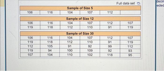 how to find standard deviation of large data set