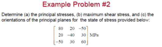 Solved Determine A The Principal Stresses B Maximum Chegg Solved Determine A The Principal Stresses B Maximum Chegg