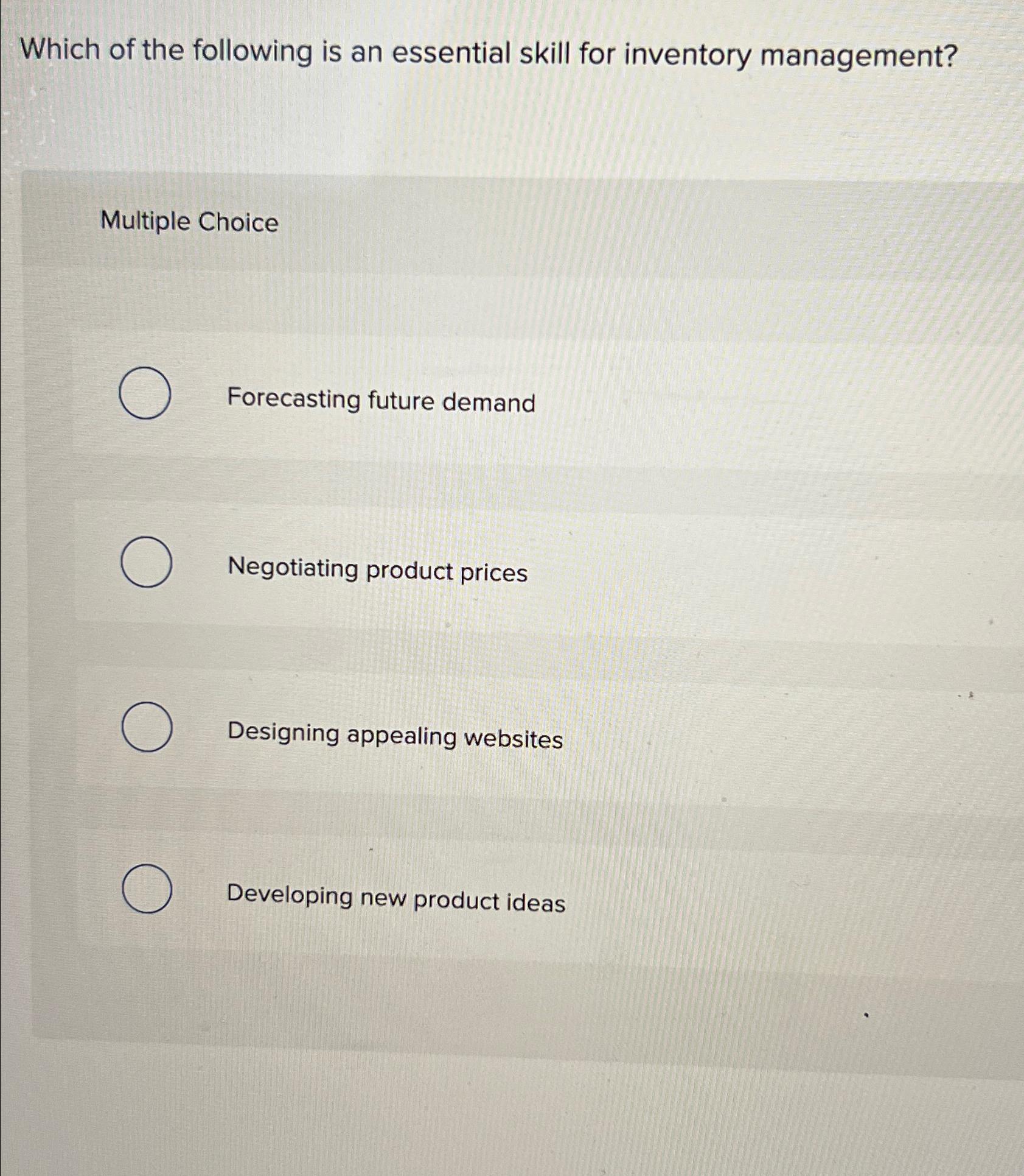 Solved Which of the following is an essential skill for | Chegg.com