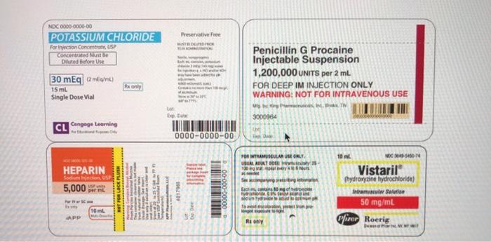 Preservative Free NDC0000-0000-00 POTASSIUM CHLORIDE For injection Concert SP Concentrated Must be Diluted Before Use 30 mEq