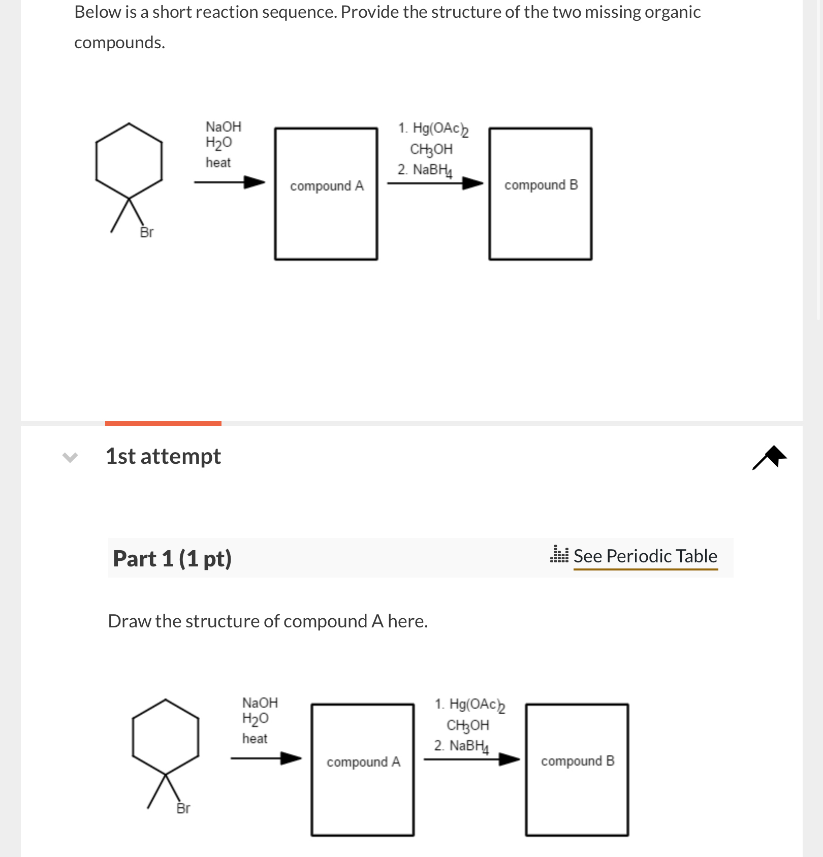 Solved Below is a short reaction sequence. Provide the | Chegg.com