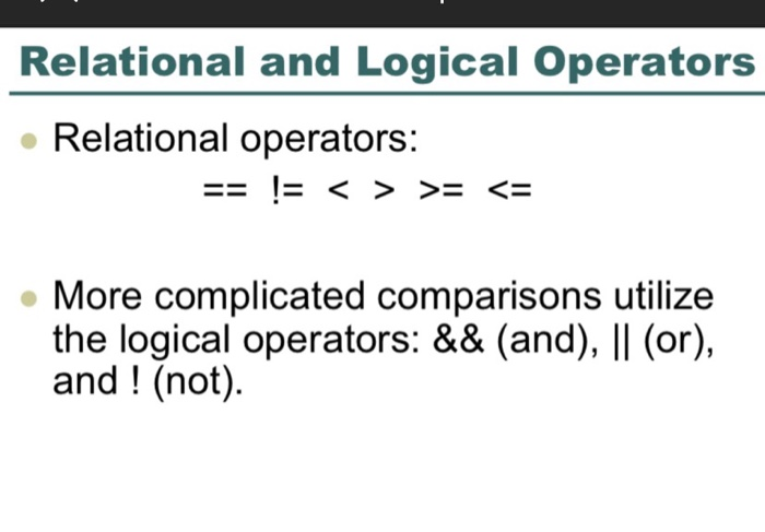 Difference Between Logical And Relational Operators With Example