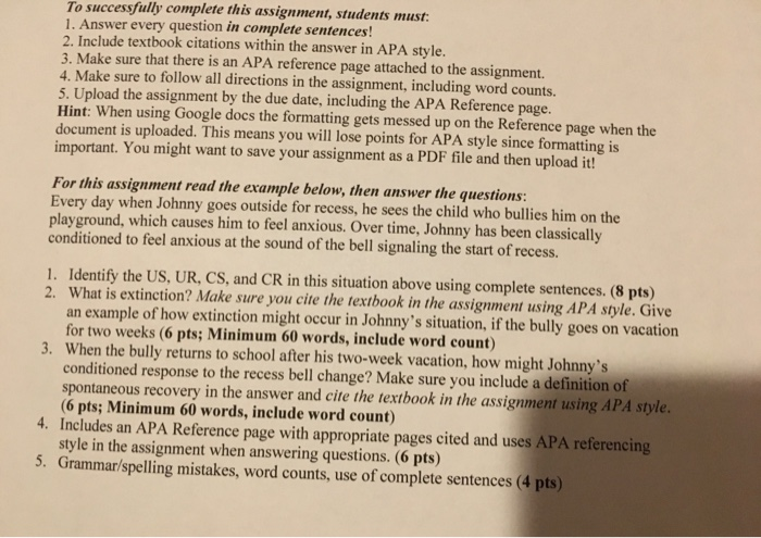 To successfully complete this assignment, students | Chegg.com
