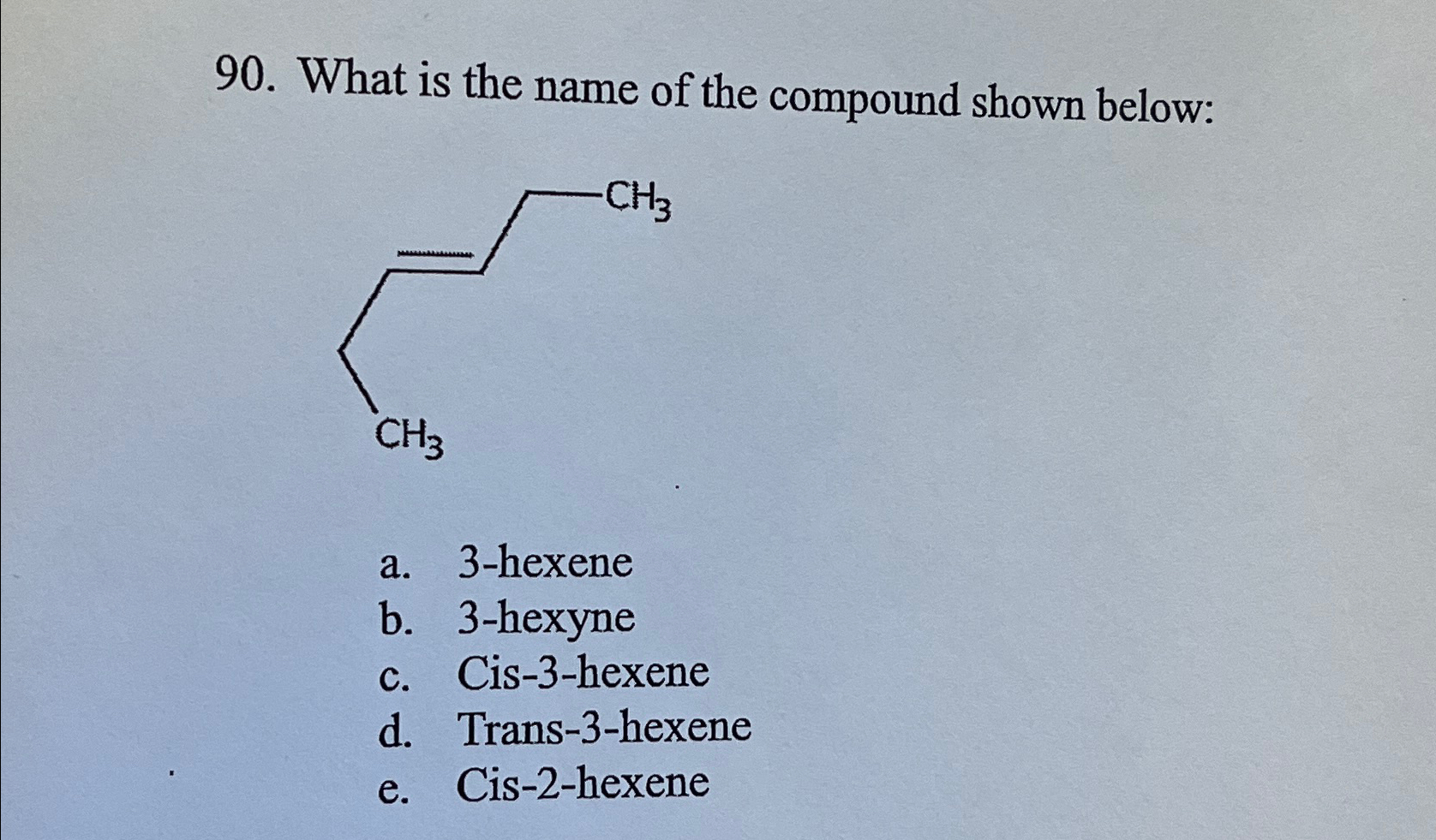 Solved What is the name of the compound shown | Chegg.com