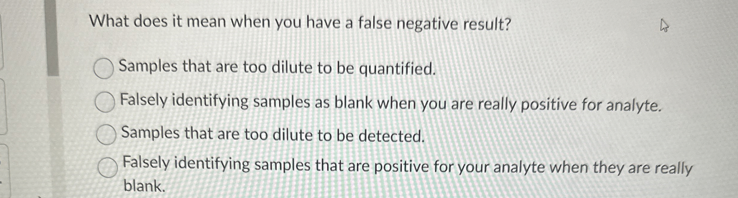 Solved What does it mean when you have a false negative