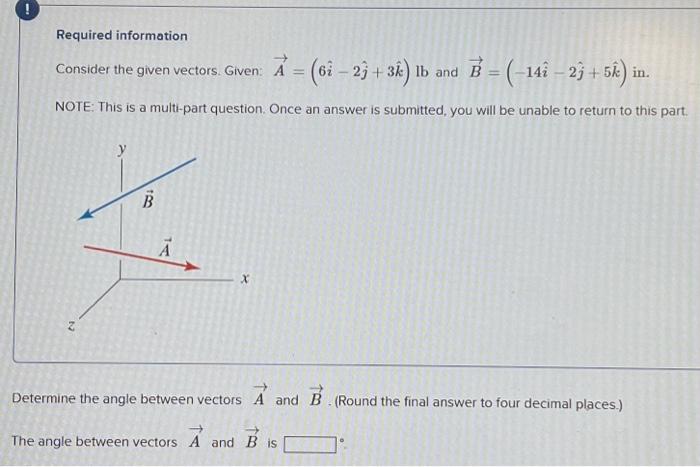 Solved Required Information Consider The Given Vectors. | Chegg.com