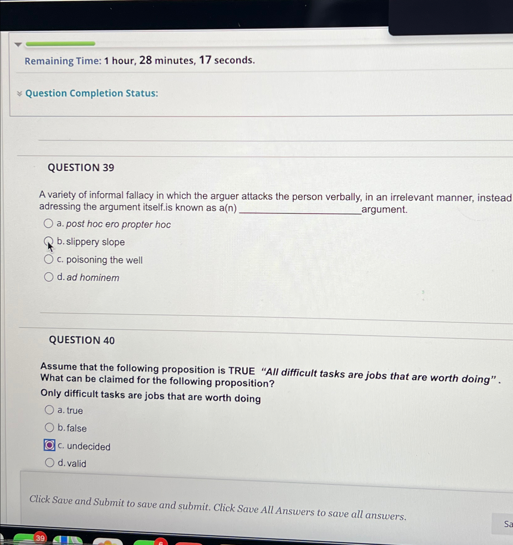 Solved Remaining Time: 1 ﻿hour, 28 ﻿minutes, 17 | Chegg.com