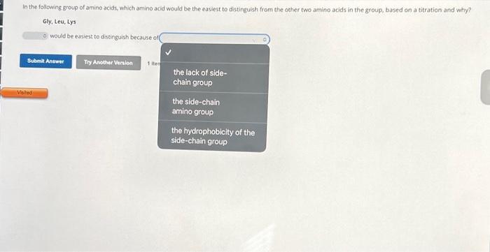 Solved In the following group of amino acids, which amino | Chegg.com