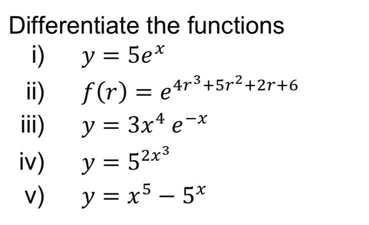 Solved Differentiate the | Chegg.com