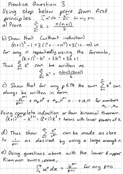 Solved b P+1 2 Practice Question 3 Using step below prove | Chegg.com