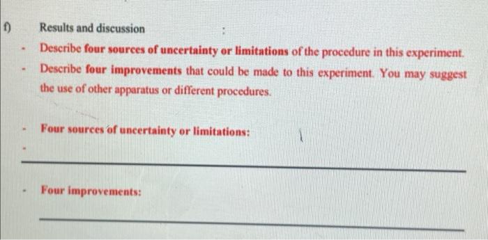 experiment 1 measurement