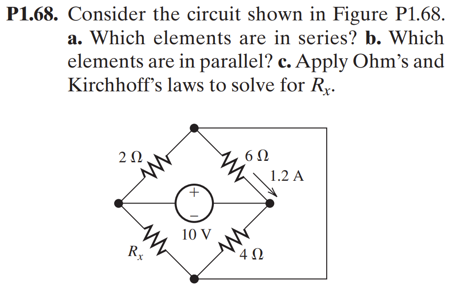 Solved P1.68. ﻿Consider the circuit shown in Figure P1.68.a. | Chegg.com