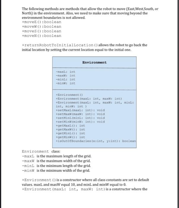 Solved Problem 1: Write a Java program that controls a robot | Chegg.com