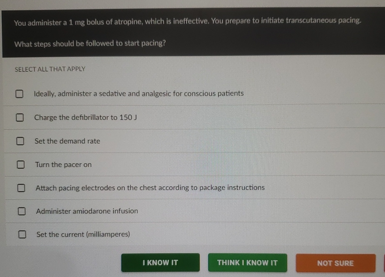 Solved You administer a 1mg ﻿bolus of atropine, which is