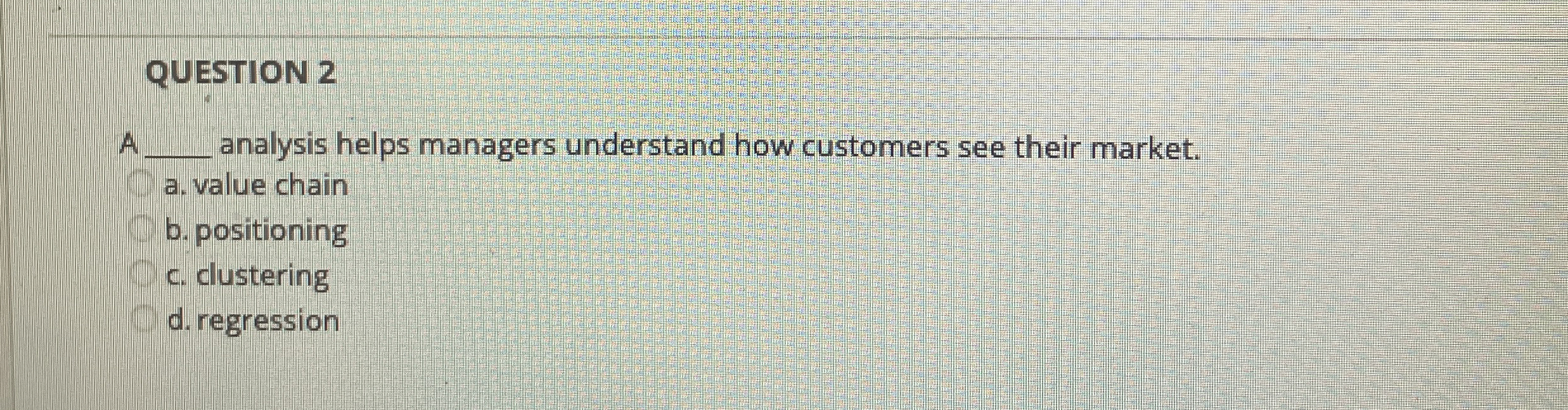 Solved QUESTION 2A q, ﻿analysis helps managers understand | Chegg.com