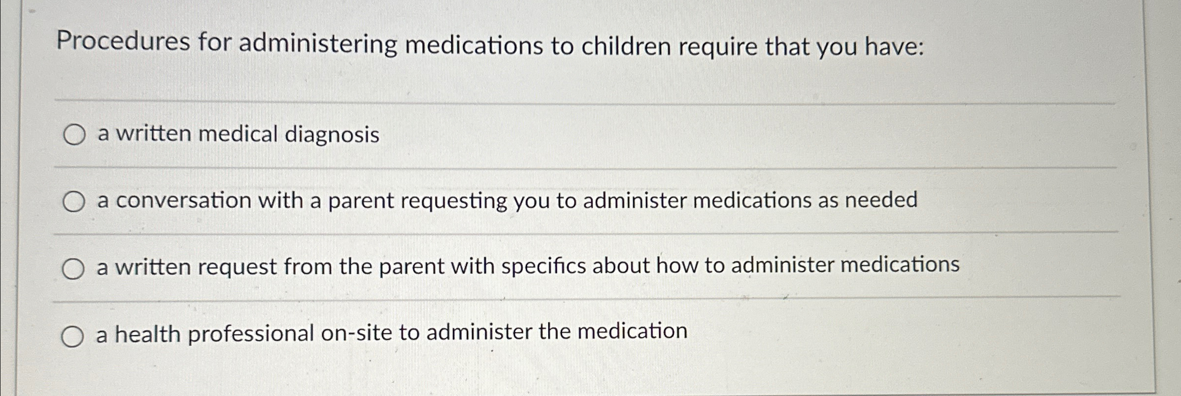 Solved Procedures for administering medications to children | Chegg.com