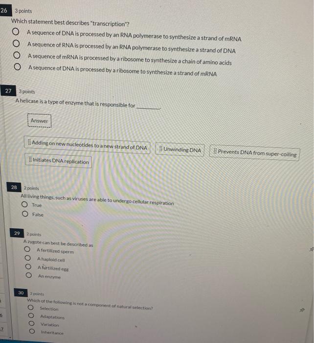 Solved 26 3 points Which statement best describes | Chegg.com