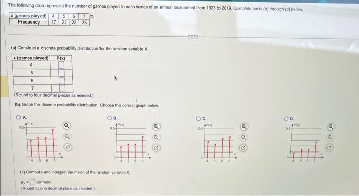 Solved (a) Construct a discrote probability distribution for | Chegg.com