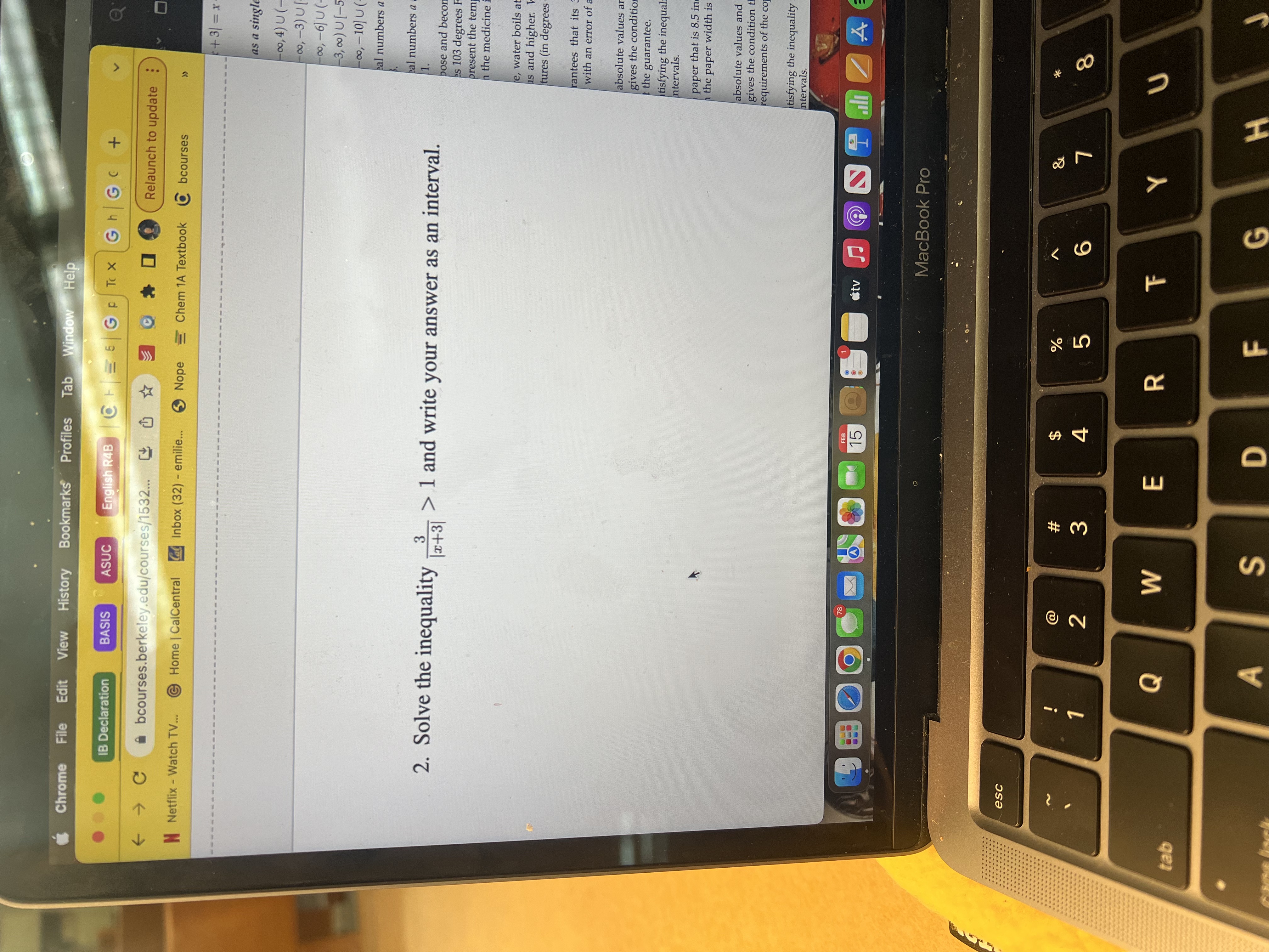 Solved Solve the inequality 3|x+3|>1 ﻿and write your answer | Chegg.com