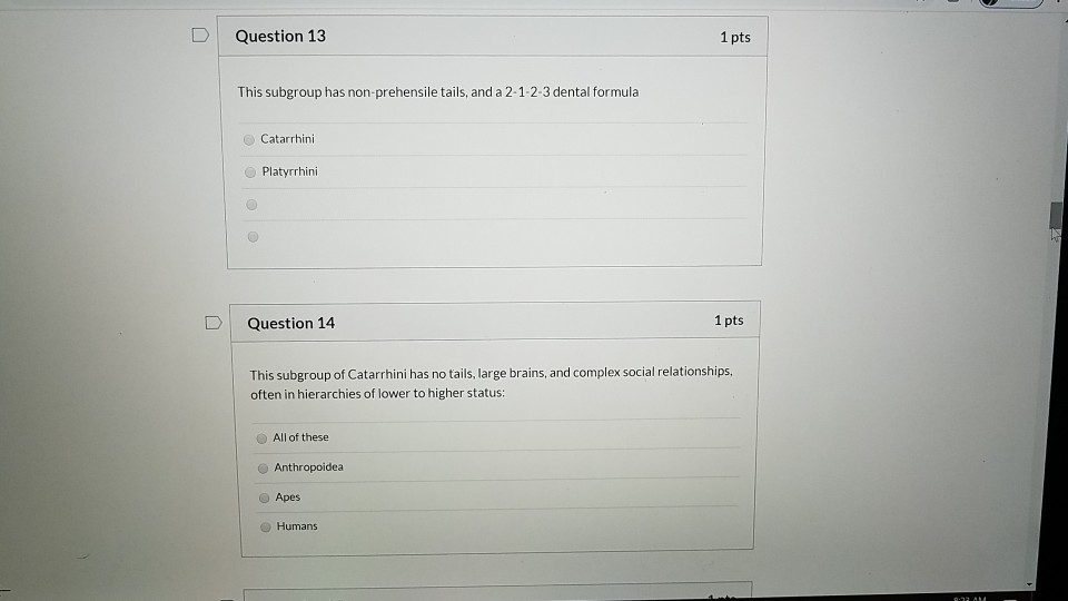 Solved Question 13 1 pts This subgroup has non-prehensile | Chegg.com