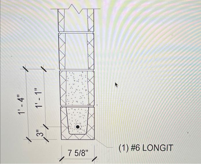 An 8inch CMU lintel, shown below, spans 10′−0′′