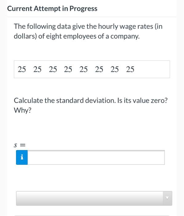 Solved Current Attempt in Progress The following data give | Chegg.com