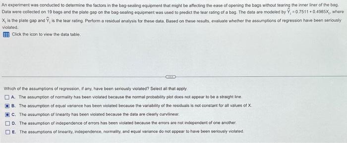 Solved An experiment was conducted to determine the factors | Chegg.com