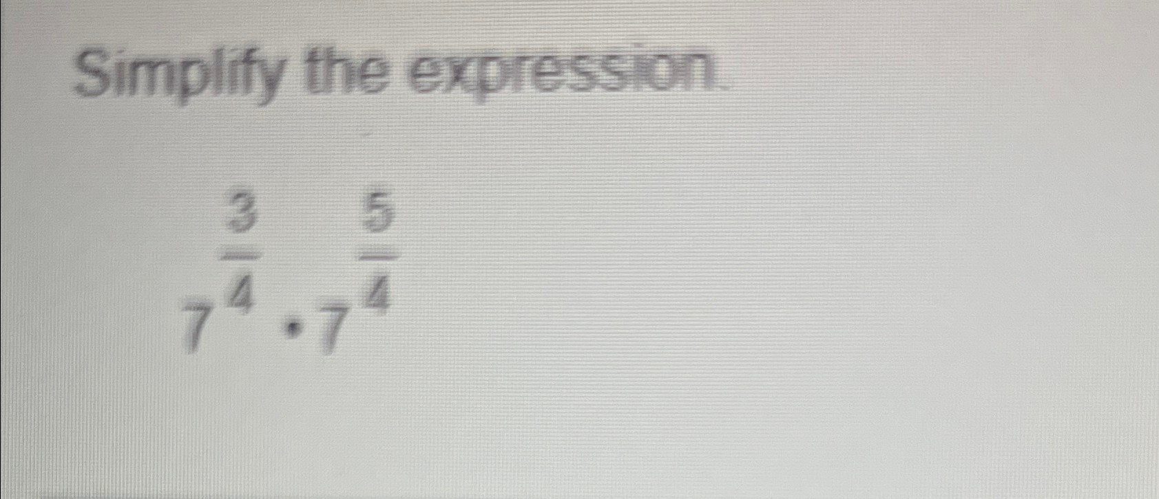 simplify the expression 3 4x 5 − 2 7 9x