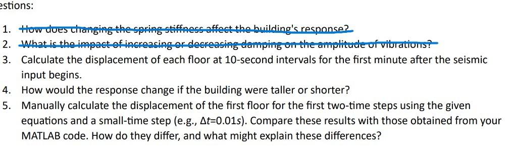 Solved 1. Vibration Analysis of a Multi-Story Building | Chegg.com