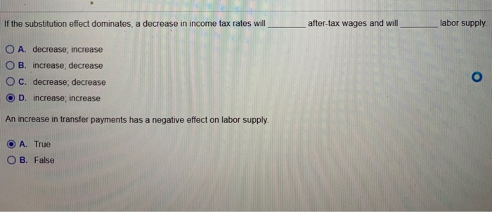 Solved If the substitution effect dominates, a decrease in | Chegg.com